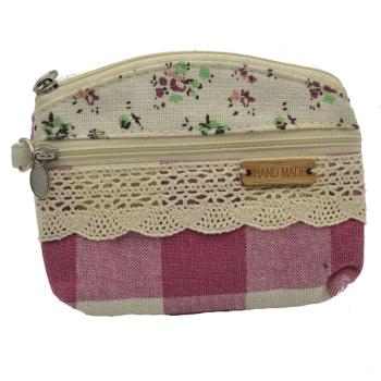 Handtasche Patchwork Kosmetiktasche Geldbörse pink